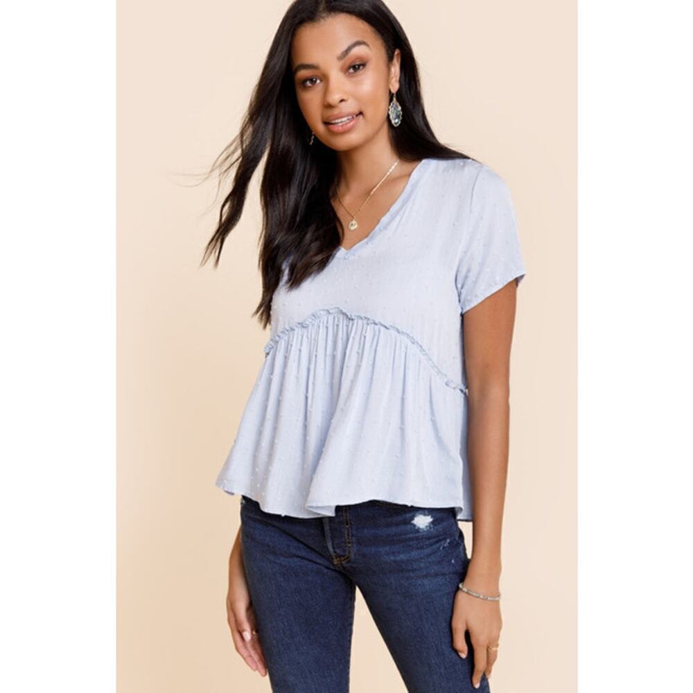 Alia Clip Dot Babydoll Tee